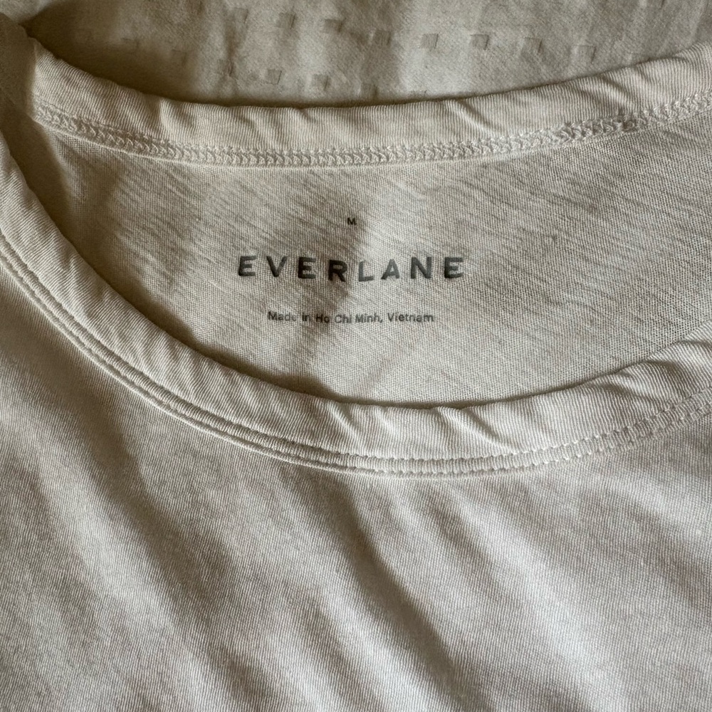 Everlane White Oversized Air Crew Neck Tee